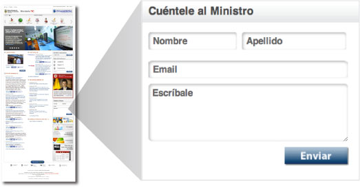 Ayuda - Cuéntele al Ministro