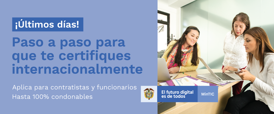 Convocatoria de capacitación en manejo de tecnología para contratistas y funcionarios del Estado del MinTIC