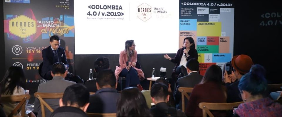 Ignacio Gaitán - presidente INNpulsa, Catalina Rengifo - IBM, y Sylvia Constaín - Ministra TIC