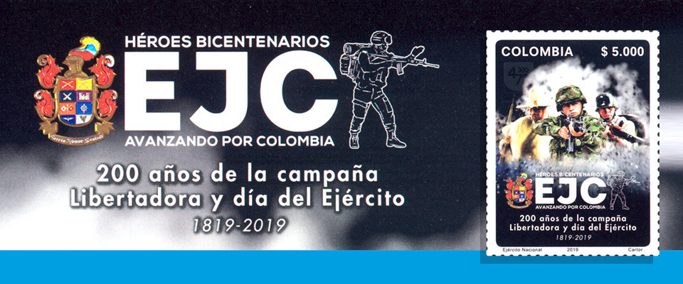 Se expedirán 17.706 estampillas que recorrerán el mundo para hacer un homenaje al legado del Ejército Nacional
