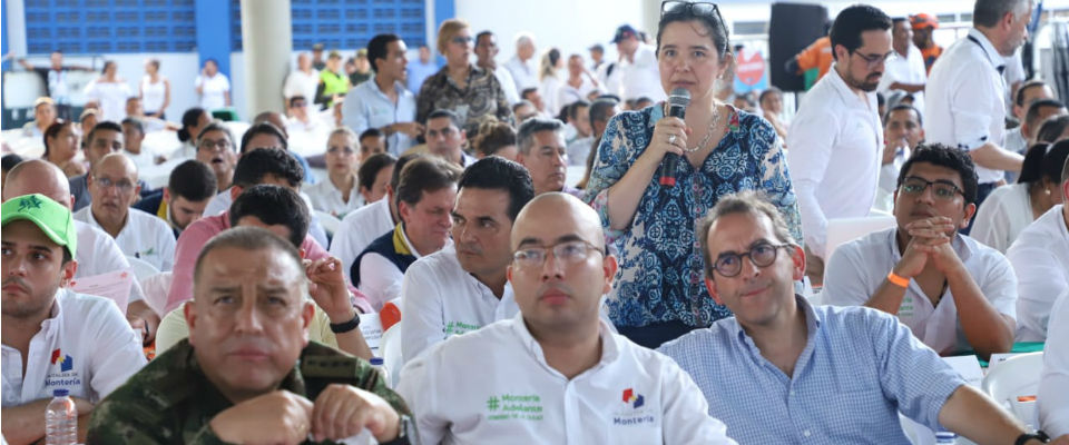 Ministra TIC, Sylvia Constaín, en el Taller Construyendo País en Montería