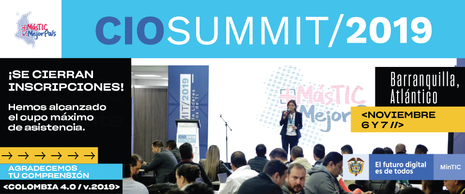 Cerradas las inscripciones para el CIO Summit Barranquilla 2019
