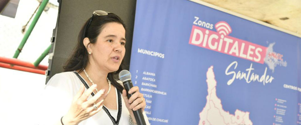 Ministra TIC encendió 108 Zonas Digitales para mejorar la conectividad rural de Santander Ministra TIC encendió 108 Zonas Digitales para mejorar la conectividad rural de Santander