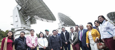 Antenas satelitales ubicadas en la vereda Agua Caliente en Chocontá