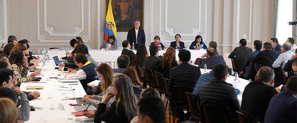 Presidente Iván Duque reunido con alcaldes y gobernadores.