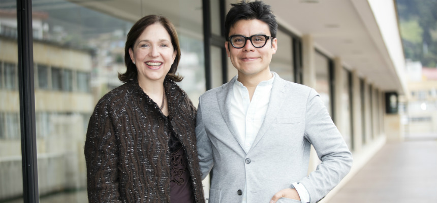 Viceministra TI María Isabel Mejía con Mario Chamorro