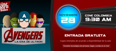 Cine para Todos con la función Avengers