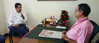 Ministro TIC - David Luna visita medio de comunicación del Quindio