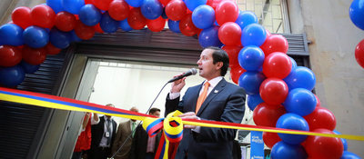 Ministro David Luna en la inauguración de Zona i wi-fi y Punto Vive Digital