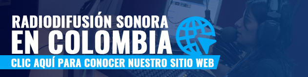 Imagen con el texto Radiodifusión Sonora en Colombia 'Clic aquí para conocer nuestro sitio web'