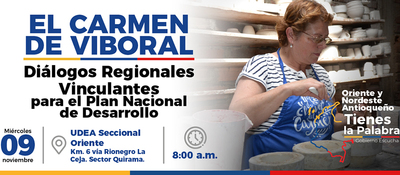 Abiertas inscripciones para participar en el Diálogo Regional Vinculante del Carmen de Viboral