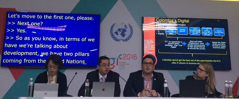 Jorge Bejarano Director de Estándares y Arquitectura de TI en el Foro para la Gobernanza de Internet 2016 en México
