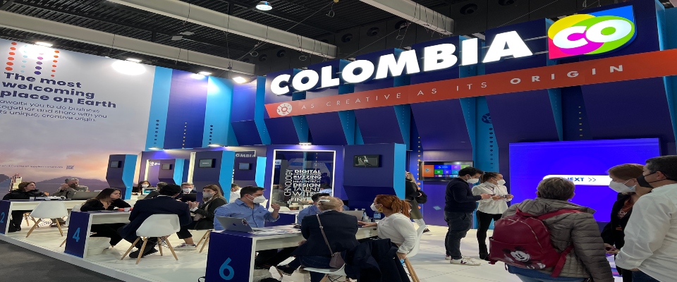 Foto del Stand de Colombia en el Mobile World Congress 2023 Foto del Stand de Colombia en el Mobile World Congress 2023