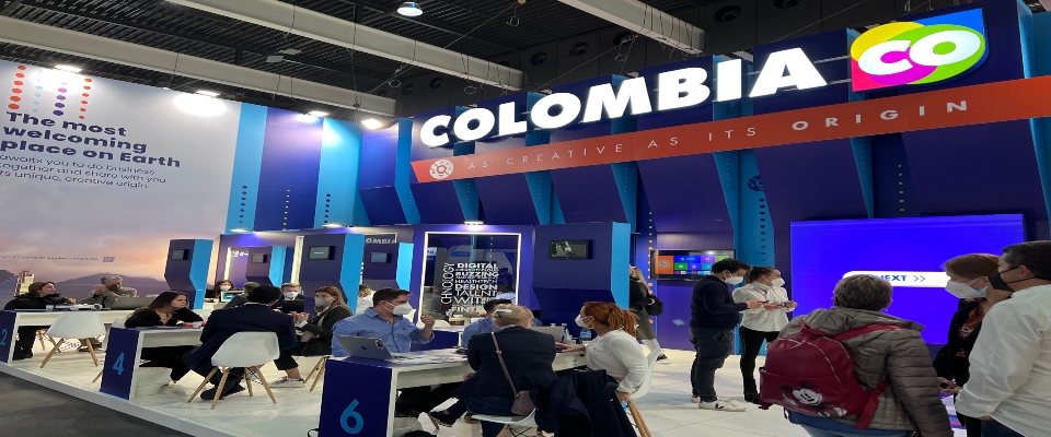 Foto del Stand de Colombia en el Mobile World Congress 2023