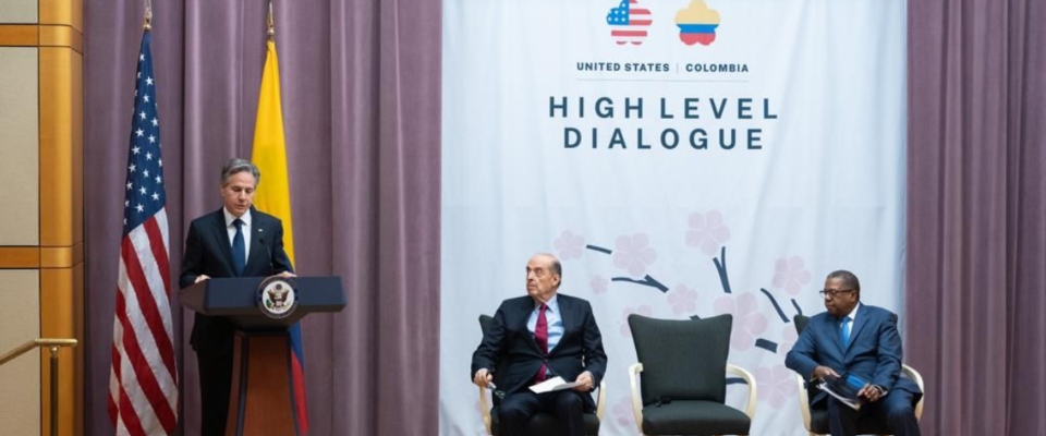 Foto del diálogo de alto nivel entre Colombia y Estados Unidos