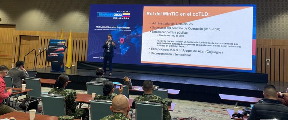 Foto de MinTIC haciendo presencia en la versión 2023 del Congreso Iberoamericano de Seguridad de la Información Foto de MinTIC haciendo presencia en la versión 2023 del Congreso Iberoamericano de Seguridad de la Información