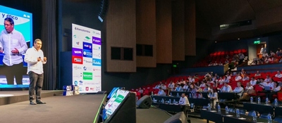 Foto del ministro TIC Mauricio Lizcano en el marco del 8° Congreso Empresarial Colombiano