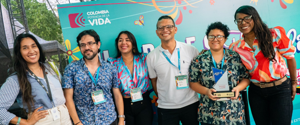 Foto de representantes, ganadores y participantes n el marco del festival Héroes Fest Caribe 2023