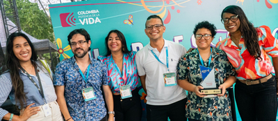Foto de representantes, ganadores y participantes n el marco del festival Héroes Fest Caribe 2023
