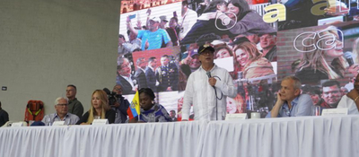 Foto de Presidente Gustavo Petro durante la jornada de Gobierno Escucha
