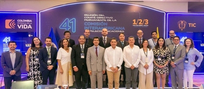 Foto del ministro TIC en la apertura de la 41 reunión de CITEL