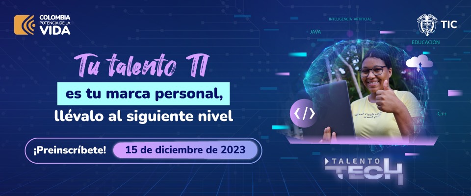 Imagen diseñada con invitación a Talento Tech