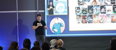 Foto de Mario Wynands, cofundador de PikPok, en la presentación de Colombia 4.0