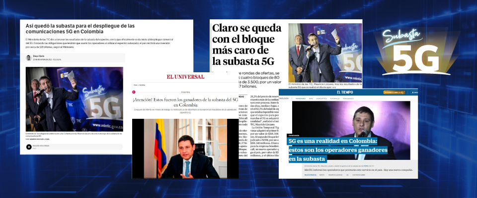 Pantallazos de imágenes de noticias internacionales a cerca del Ministro Mauricio Lizcano