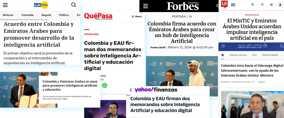 Imagen diseñada con varios recortes de notas de prensa