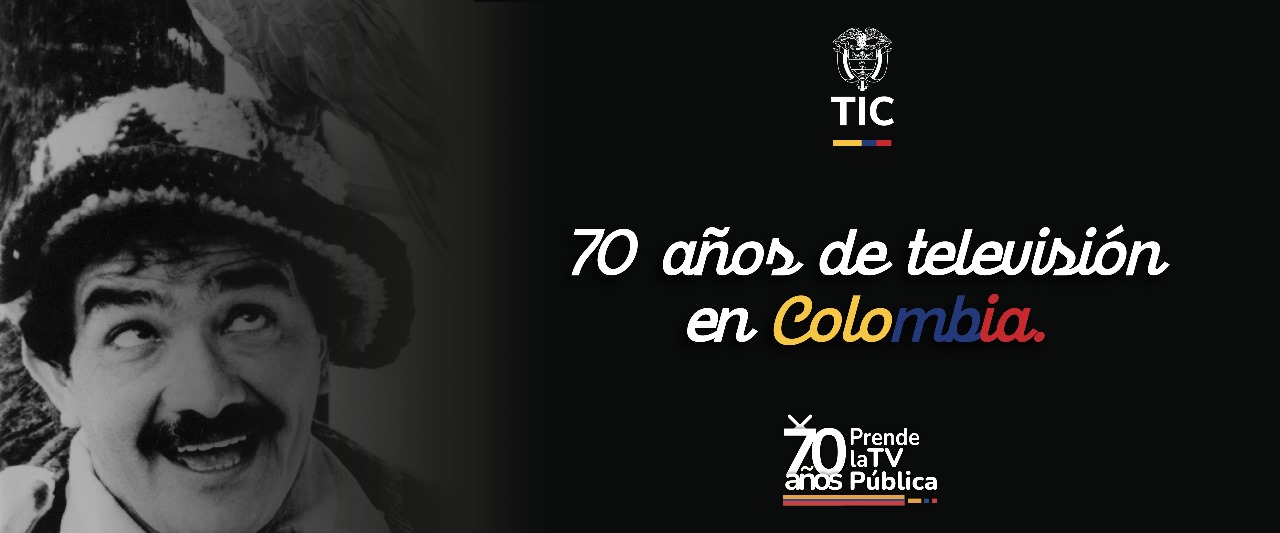 Imagen conmemorativo a los 70 años de la televisión colombiana