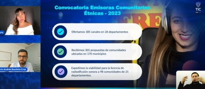 Imagen diseñada para 'Convocatoria Emisoras Comunitarias Étnicas - 2023'