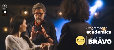 Imagen diseñada para los premios donde se ven tres artistas