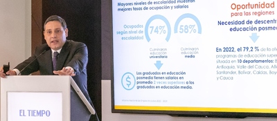 Foto del ministro TIC en evento