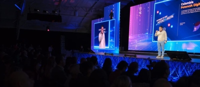 Foto del ministro TIC en el evento Colombia 4.0