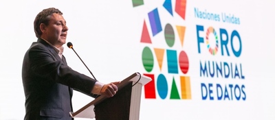 Foto del Ministro TIC en discurso