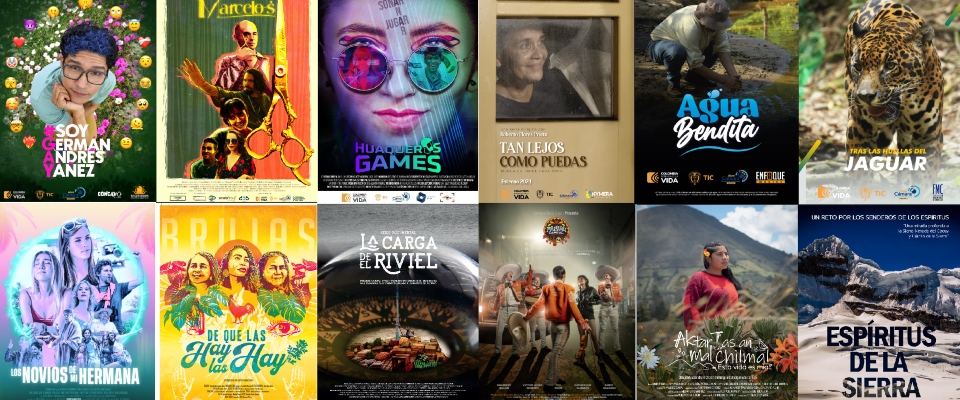 Imagen diseñada con las portadas de las portadas de las distintas producciones
