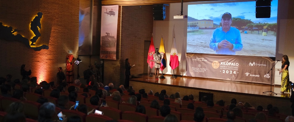 Foto de la intervención del ministro TIC en los Premios Xilópalo 2024