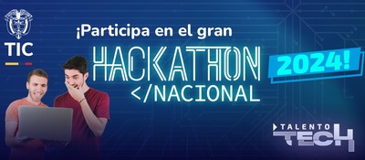 Imagen diseñada que invita a particiapar en la hackacton