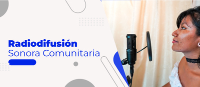 Imagen diseñada con invitacion a copmentar, y la foto de una locutora