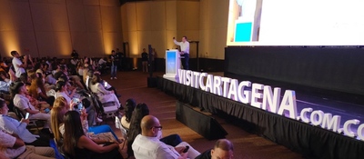 Foto del escenario de lanmzamiento de VisitCartagena