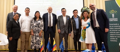 marco de la conmemoración del Día de Europa, el Ministerio TIC, enFoto de la alianza con la Unión Europea y Colnodo, en la presentación del proyecto “Conectando a los no conectados” marco de la conmemoración del Día de Europa, el Ministerio TIC, enFoto de la alianza con la Unión Europea y Colnodo, en la presentación del proyecto “Conectando a los no conectados”