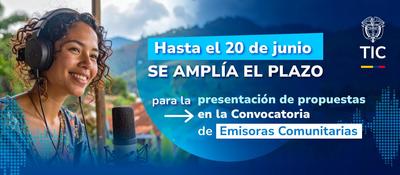 Imagen diseñada con foto de locutora y texto de apliación del plazo Imagen diseñada con foto de locutora y texto de apliación del plazo