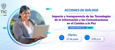Imagen de una señora sosteniendo un computador junto al texto "Acciones de Dialogo" Imagen de una señora sosteniendo un computador junto al texto "Acciones de Dialogo"