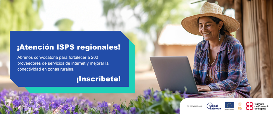 Foto de una mujer mirando un computador anunciado convocatoria dirigida a ISPS Regionales