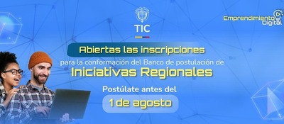 Imagen diseñada para Inscripciones Abiertas para la Postulación del Banco de Iniciativas Regionales Imagen diseñada para Inscripciones Abiertas para la Postulación del Banco de Iniciativas Regionales