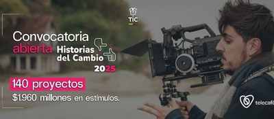 Imagen diseñada que destaca la convocatoria y muestra a un camarógrafo Imagen diseñada que destaca la convocatoria y muestra a un camarógrafo