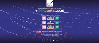 Imagen diseñada para los encuentros digitales de Crea Digital 2025 Imagen diseñada para los encuentros digitales de Crea Digital 2025