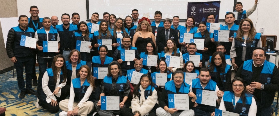Foto de líderes comunitarios beneficiados