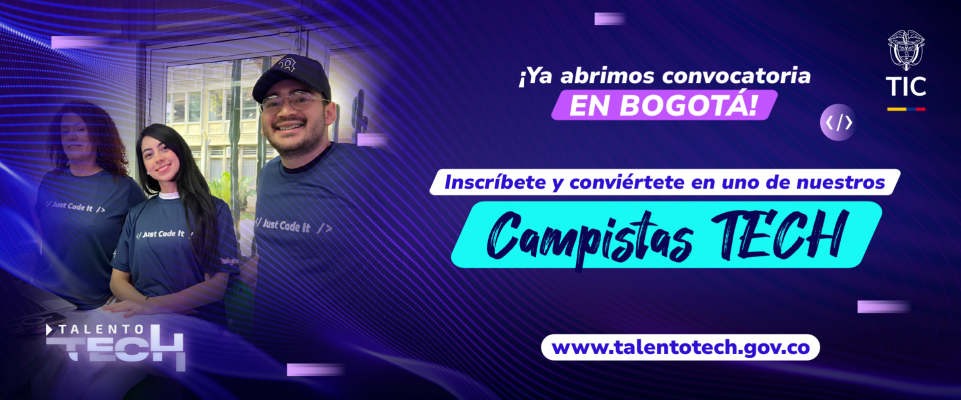 Imagen diseñada que muestra a dos estudiantes y texto relacionado con la oferta