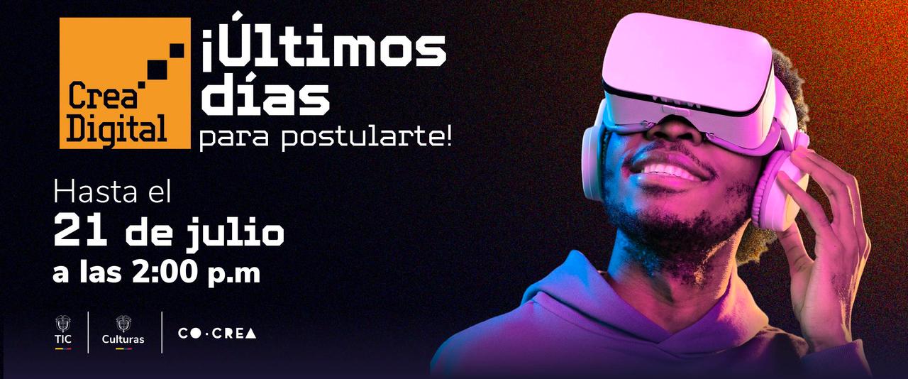 Imagen diseñada para convocatoria Crea Digital 2025